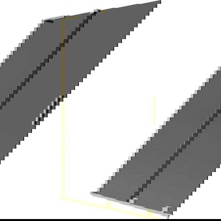 Mexen Velar L paravan de baie 2 canate glisant 110 x 150 cm, grafit, auriu periat - 896-110-003-41-55