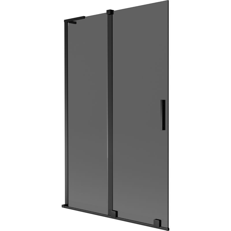 Mexen Velar L paravan cadă cu 2 canaturi glisante 110 x 150 cm, grafit, negru - 896-110-003-41-70