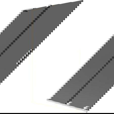 Mexen Velar L paravan de cadă 2-canaturi culisante 110 x 150 cm, grafit, nichel periat - 896-110-003-41-97