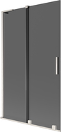 Mexen Velar L paravan de cadă 2-canaturi culisante 110 x 150 cm, grafit, nichel periat - 896-110-003-41-97