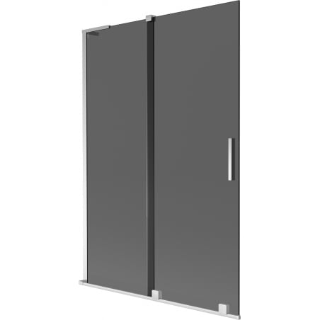 Paravan de baie Mexen Velar L, 2 panouri glisante, 120 x 150 cm, grafit, crom - 896-120-003-41-01