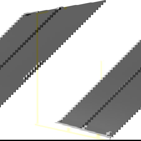 Mexen Velar L kádparaván 2-szárnyú toló 120 x 150 cm, grafit, arany kefélt - 896-120-003-41-55