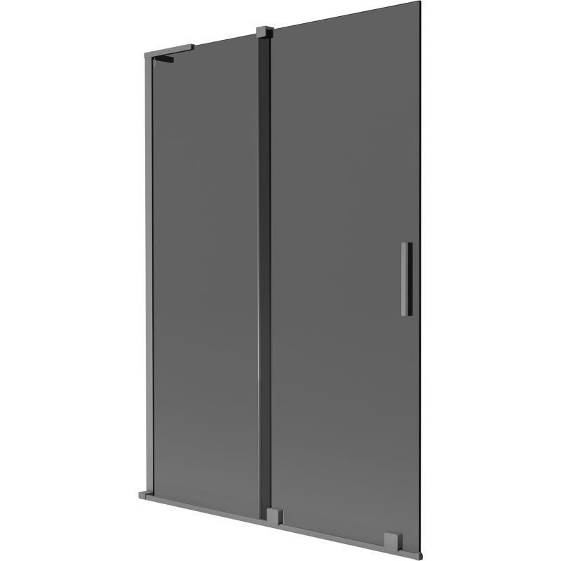 Mexen Velar L paravan cadă cu 2 uși glisante 120 x 150 cm, grafit, gun metal - 896-120-003-41-95