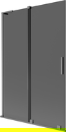 Mexen Velar L paravan cadă cu 2 uși glisante 120 x 150 cm, grafit, gun metal - 896-120-003-41-95