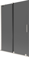 Mexen Velar L paravan baie 2 uși glisante 120 x 150 cm, grafit, nichel periat - 896-120-003-41-97