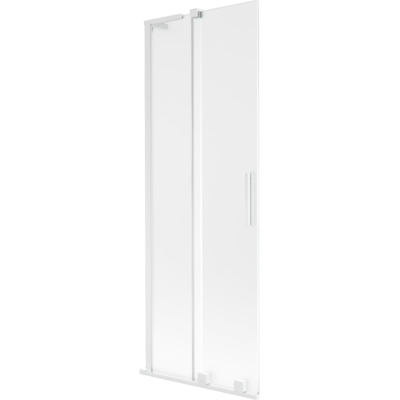 Mexen Velar L kétszárnyú fürdőszobai tolóajtó 70 x 150 cm, homályos, fehér - 896-070-003-31-20