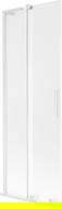 Mexen Velar L kádparaván 2-szárnyú toló 70 x 150 cm, zúzmarás, fehér - 896-070-003-31-20
