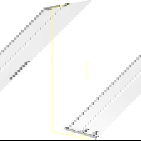 Mexen Velar L kádparaván 2-szárnyas toló 70 x 150 cm, fagyott, arany kefe - 896-070-003-31-55
