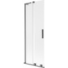Mexen Velar L 2-szárnyas, toló zuhanyfal 70 x 150 cm, zuzmarás, gun gray kefélt - 896-070-003-31-66