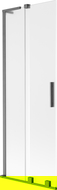 Mexen Velar L paravan cadă 2 uși glisante 70 x 150 cm, mat, gri pistol periat - 896-070-003-31-66