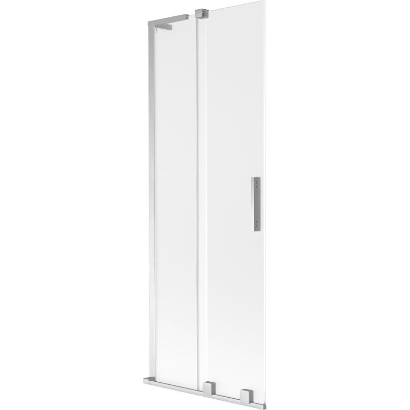 Mexen Velar L kádparaván, 2-szárnyú tolóajtó, 75 x 150 cm, matt, króm - 896-075-003-31-01
