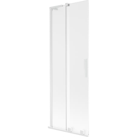 Mexen Velar L fürdőszobai tolóajtó 2-szárnyas 75 x 150 cm, fagyasztott, fehér - 896-075-003-31-20