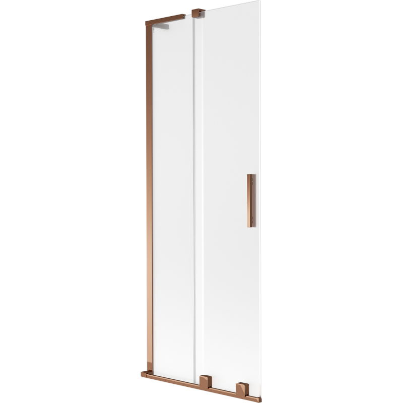 Paravan cadă Mexen Velar L, 2-aripi glisant, 75 x 150 cm, înghețat, aur roz - 896-075-003-31-60