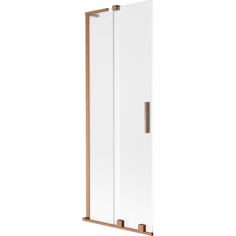 Mexen Velar L paravan pentru cadă, culisant pe 2 uşi, 75 x 150 cm, mat, cupru periat - 896-075-003-31-65
