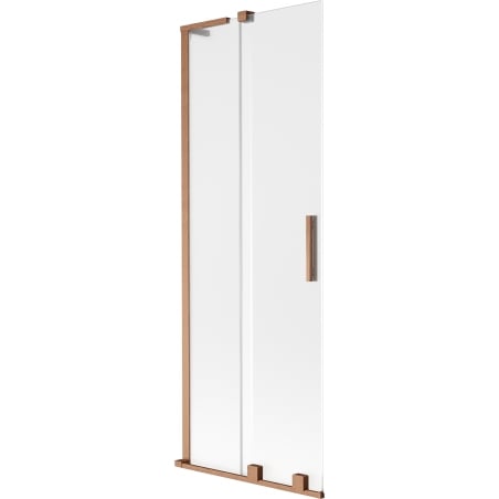 Mexen Velar L 2-részes toló zuhanyfal 75 x 150 cm, zúzmara, csiszolt réz - 896-075-003-31-65