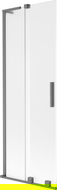 Mexen Velar L 2-részes tolóajtós fürdőkád paraván 75 x 150 cm, matt, gun metal - 896-075-003-31-95