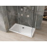 Mexen Omega cabina de duș glisantă 140 x 70 cm, transparentă, crom + cădiță Flat - 825-140-070-01-00-4010