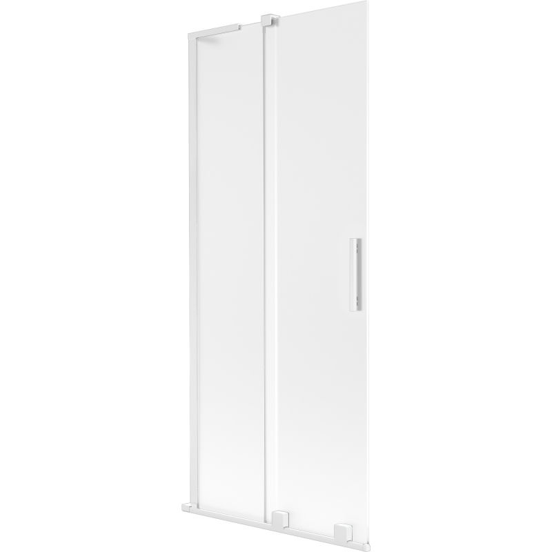 Mexen Velar L fürdőkád paraván 2-szárnyú toló 80 x 150 cm, zúzmara, fehér - 896-080-003-31-20