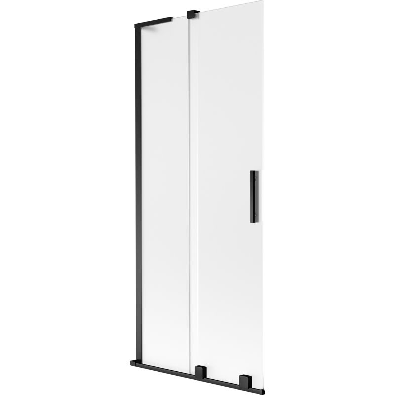 Mexen Velar L kádparaván 2 szárnyú tolóajtós 80 x 150 cm, matt, fekete - 896-080-003-31-70