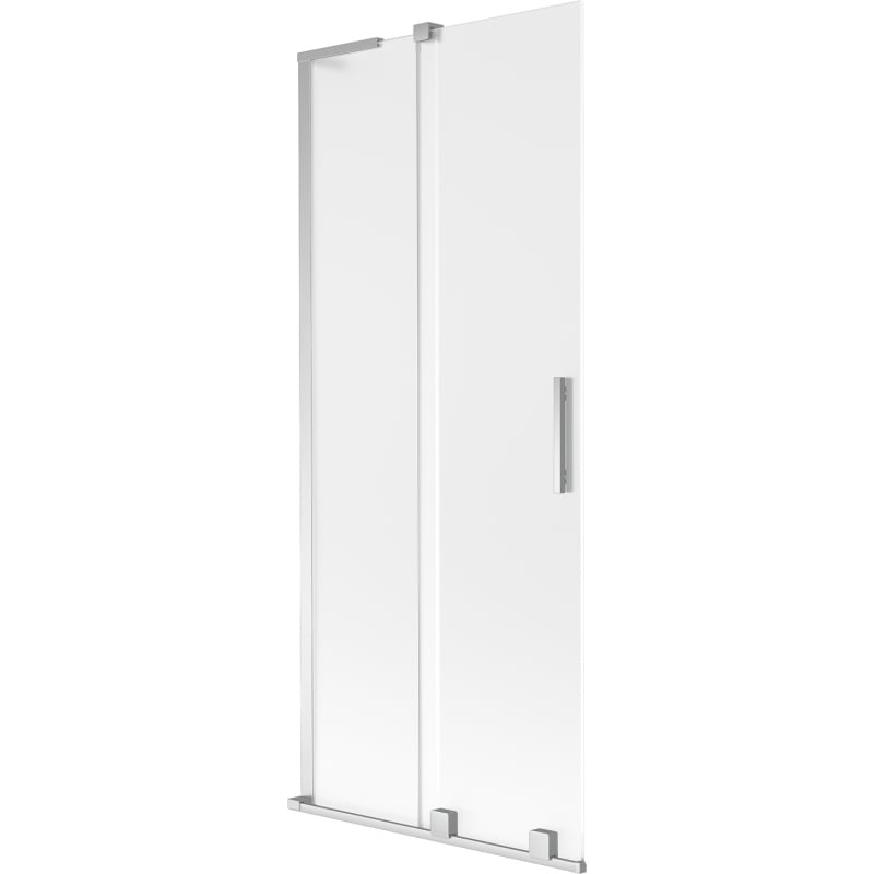 Mexen Velar L paravan de baie, 2 uși glisante, 85 x 150 cm, sablat, crom - 896-085-003-31-01
