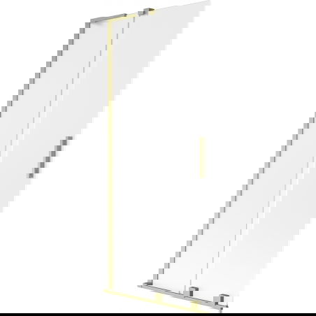 Mexen Velar L paravan de duș 2-canate glisant 85 x 150 cm, mat, auriu periat - 896-085-003-31-55