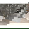 Mexen Omega tolóajtós zuhanykabin 140 x 80 cm, átlátszó, króm + Flat zuhanytálca - 825-140-080-01-00-4010