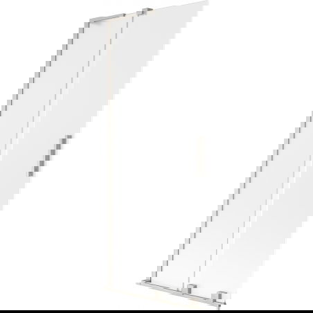 Mexen Velar L kétszárnyú, 85 x 150 cm-es tolófal, fagyott, kefélt nikkel - 896-085-003-31-97