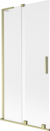 Mexen Velar L fürdőkád paraván, 2-szárnyú, toló, 90 x 150 cm, matt, arany kefe - 896-090-003-31-55