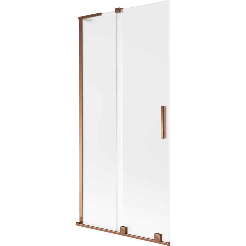 Mexen Velar L paravan cadă 2-pliabil glisant 90 x 150 cm, înghețat, aur roz - 896-090-003-31-60