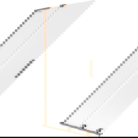 Mexen Velar L kádparaván 2-szárnyú toló 90 x 150 cm, zúzott üveg, csiszolt réz - 896-090-003-31-65