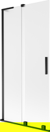 Mexen Velar L paravan de baie cu 2 uși culisante 90 x 150 cm, geam mat, negru - 896-090-003-31-70