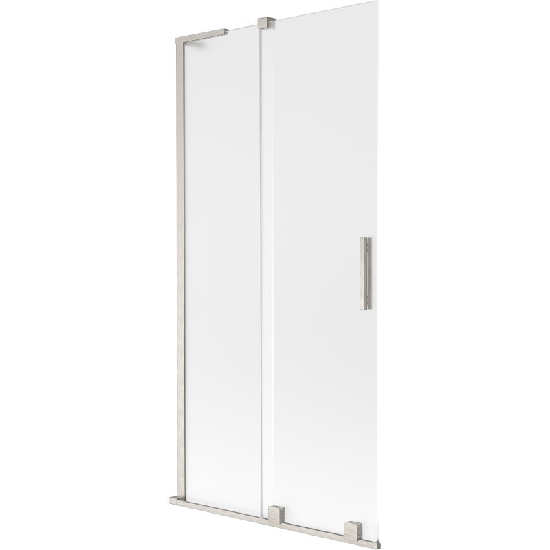 Paravan cadă Mexen Velar L, 2 uși glisante, 90 x 150 cm, opac, nichel periat - 896-090-003-31-97