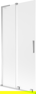 Mexen Velar L kádparaván 2-szárnyú tolóajtós 95 x 150 cm, zúzott üveg, króm - 896-095-003-31-01