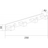 Mexen négyszeres törölközőhorog, fekete - 709264-70