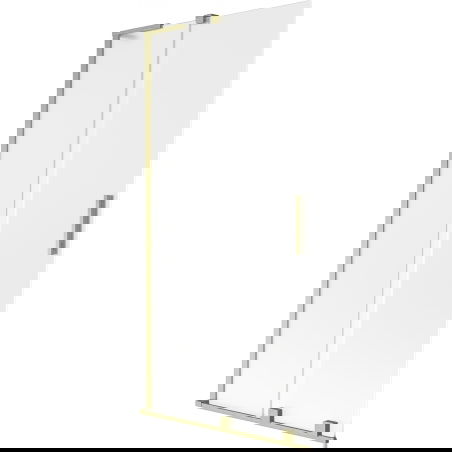 Mexen Velar L zuhanyfal 2 szárnyú tolóajtó 95 x 150 cm, opál, arany kefefényű - 896-095-003-31-55