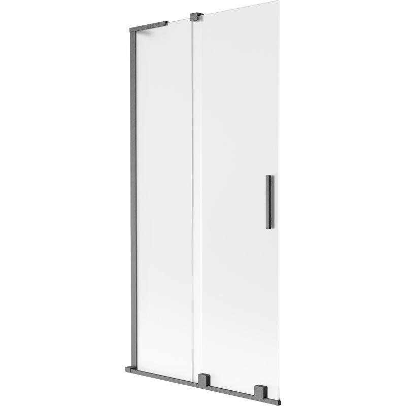 Mexen Velar L paravan baie glisant cu 2 aripi 95 x 150 cm, mat, gun gray periat - 896-095-003-31-66