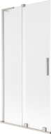 Mexen Velar L 2-szárnyú toló zuhanyfal 95 x 150 cm, fagyott, kefezett nikkel - 896-095-003-31-97