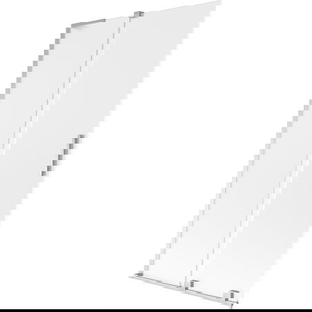 Mexen Velar L fürdőkád paraván, 2 szárnyú toló, 100 x 150 cm, homályos, króm - 896-100-003-31-01