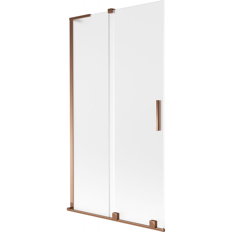 Mexen Velar L paravan de cadă cu 2 aripi glisante 100 x 150 cm, sticlă mată, aur roz - 896-100-003-31-60