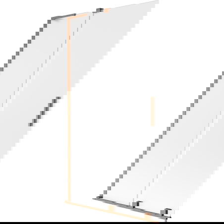 Mexen Velar L paravan cadă de baie cu 2 uși glisante 100 x 150 cm, geam mat, cupru periat - 896-100-003-31-65