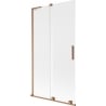 Mexen Velar L paravan de cadă 2 canate culisante 100 x 150 cm, înghețat, cupru periat - 896-100-003-31-65