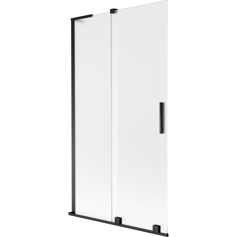 Mexen Velar L paravan cadă 2-panouri glisante 100 x 150 cm, înghețat, negru - 896-100-003-31-70
