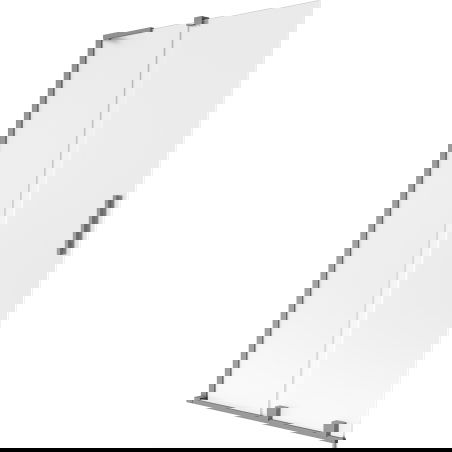 Mexen Velar L paravan cadă de baie 2 aripi glisante 100 x 150 cm, chiciură, gun metal - 896-100-003-31-95