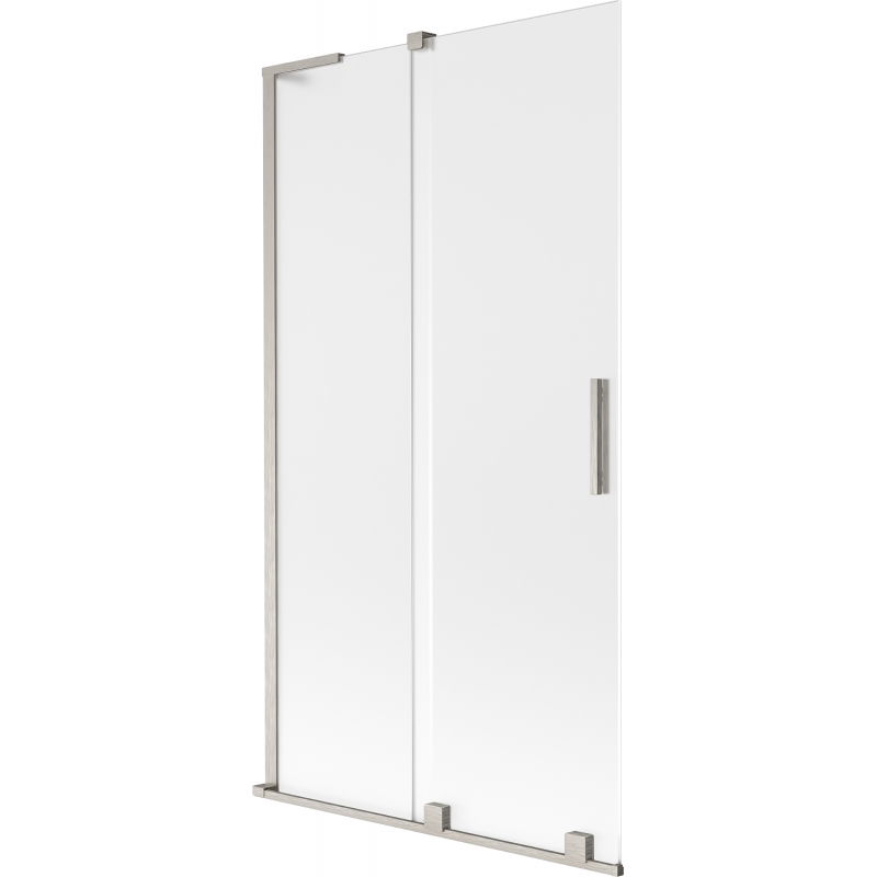 Mexen Velar L paravan cadă cu 2 canaturi culisante 100 x 150 cm, mat, nichel periat - 896-100-003-31-97