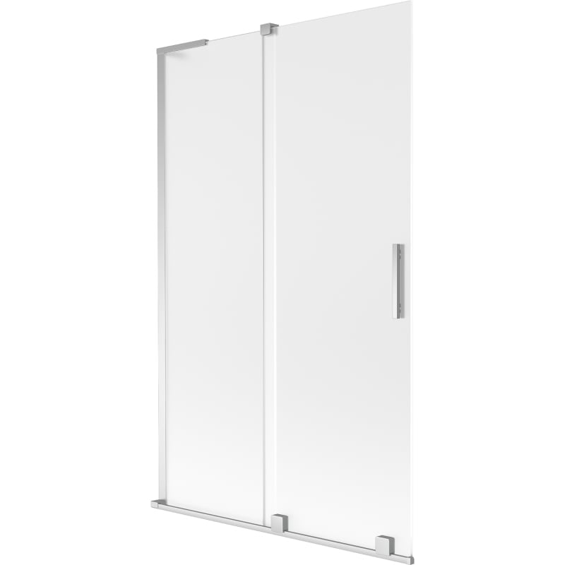 Mexen Velar L kétszárnyú, 2-szárnyú tolható kádparaván 110 x 150 cm, matt, króm - 896-110-003-31-01
