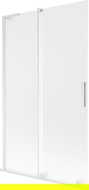 Mexen Velar L 2-szárnyú toló kádparaván 110 x 150 cm, homályos, fehér - 896-110-003-31-20