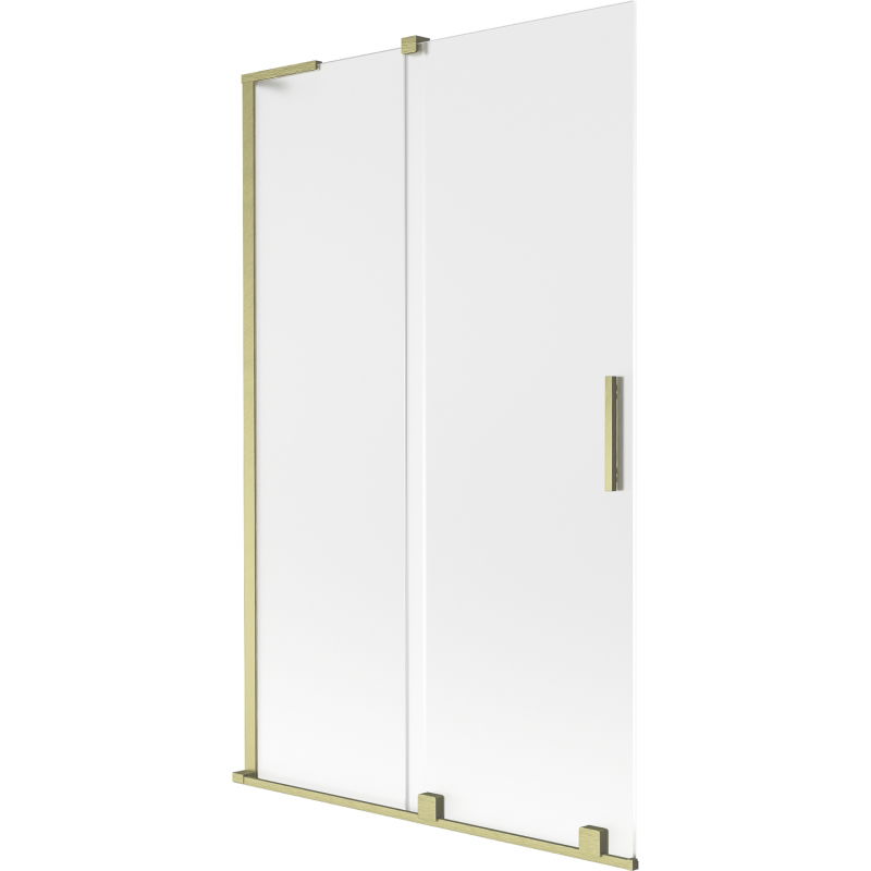 Mexen Velar L paravan de cadă 2-arii glisant 110 x 150 cm, înghețat, auriu periat - 896-110-003-31-55