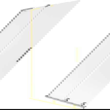 Mexen Velar L paravan cadă de baie glisant cu 2 aripi 110 x 150 cm, mat, auriu periat - 896-110-003-31-55