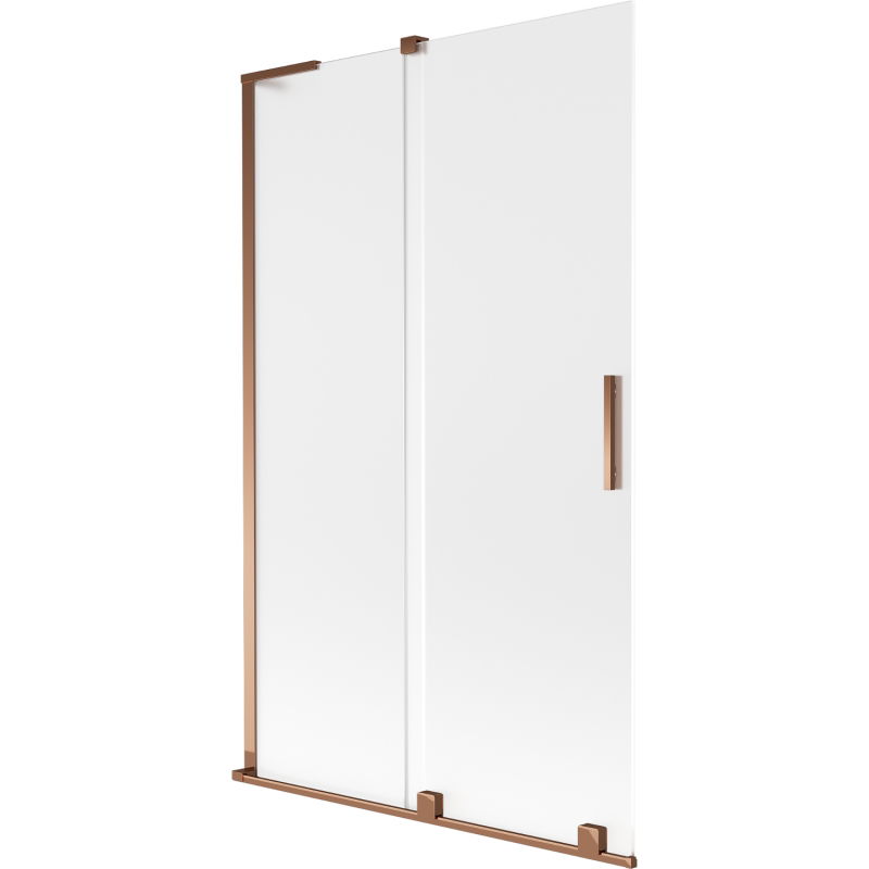 Mexen Velar L panou de duș pentru cadă cu 2 canaturi glisante 110 x 150 cm, mat, aur roz - 896-110-003-31-60