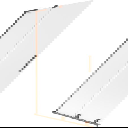 Mexen Velar L panou de duș pentru cadă cu 2 canaturi glisante 110 x 150 cm, mat, aur roz - 896-110-003-31-60